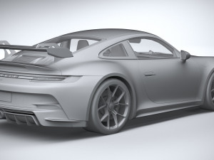 Porsche 911 GT3 2022 Lowpoly Model 3D