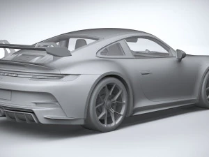 Porsche 911 GT3 2022 Lowpoly 3D Model