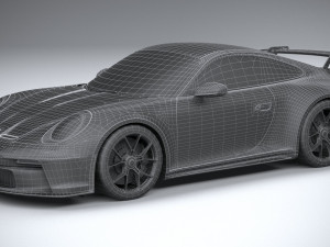Porsche 911 GT3 2022 Lowpoly Model 3D