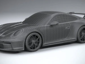 Porsche 911 GT3 2022 Lowpoly 3D Model