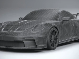 Porsche 911 GT3 2022 Lowpoly 3D Model