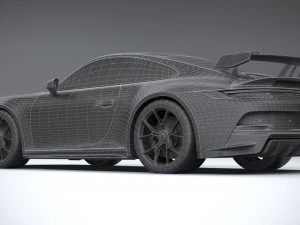 Porsche 911 GT3 2022 Lowpoly 3D Model