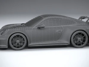 Porsche 911 GT3 2022 Lowpoly 3D Model