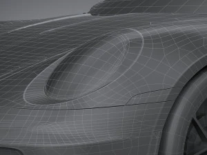 Porsche 911 GT3 2022 Lowpoly 3D Model