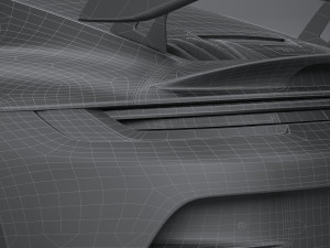 Porsche 911 GT3 2022 Lowpoly Model 3D