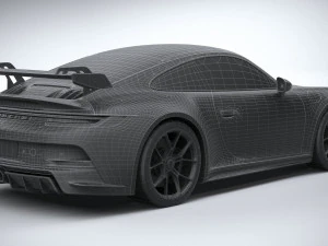 Porsche 911 GT3 2022 Lowpoly 3D Model