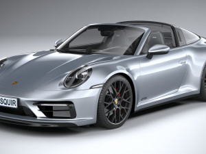 Porsche 911 Targa 4GTS 2022 3D Модель