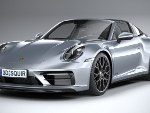 Porsche 911 Targa 4GTS 2022 3D Модель