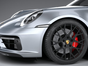 Porsche 911 Targa 4GTS 2022 3D Модель