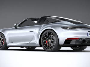 Porsche 911 Targa 4GTS 2022 3D Модель