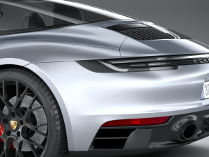 Porsche 911 Targa 4GTS 2022 3D Модель