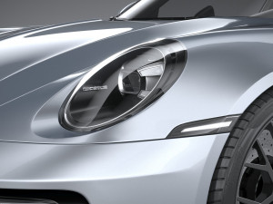 Porsche 911 Targa 4GTS 2022 3D Модель