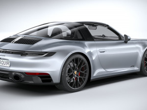 Porsche 911 Targa 4GTS 2022 3D Модель