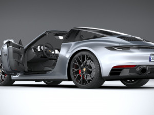 Porsche 911 Targa 4GTS 2022 3D Модель