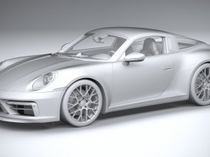 Porsche 911 Targa 4GTS 2022 3D Модель