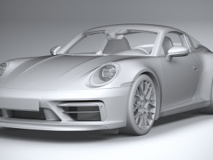 Porsche 911 Targa 4GTS 2022 3D Модель