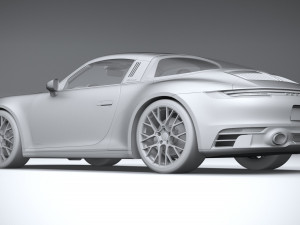 Porsche 911 Targa 4GTS 2022 3D Модель