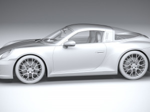 Porsche 911 Targa 4GTS 2022 3D Модель