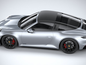 Porsche 911 Targa 4GTS 2022 3D Модель