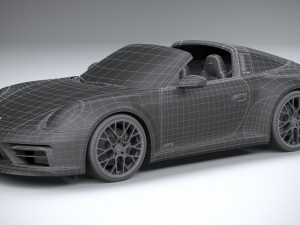 Porsche 911 Targa 4GTS 2022 3D Модель