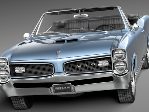 Pontiac GTO 1966 Convertible 3D 모델