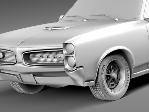 Pontiac GTO 1966 Convertible 3D 모델