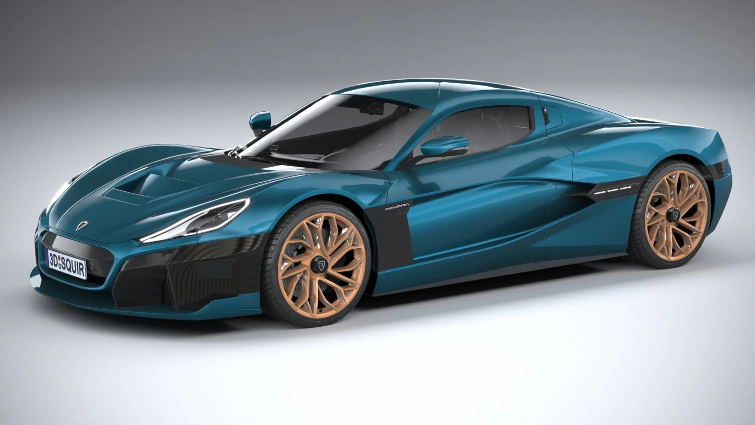 Rimac Nevera 2022 lowpoly 3D Model .c4d .max .obj .3ds .fbx .stl .blend