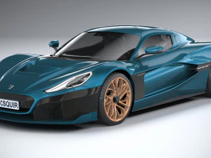 Rimac Nevera 2022 lowpoly 3D Model
