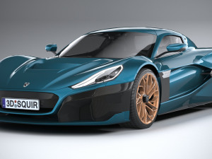 Rimac Nevera 2022 lowpoly 3D Модель