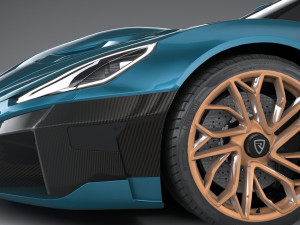Rimac Nevera 2022 lowpoly 3D Модель