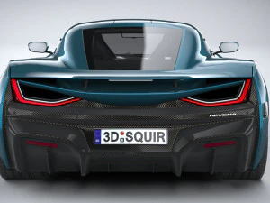 Rimac Nevera 2022 lowpoly 3D Model