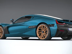Rimac Nevera 2022 lowpoly 3D Model