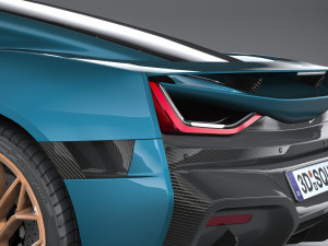 Rimac Nevera 2022 lowpoly 3D Модель