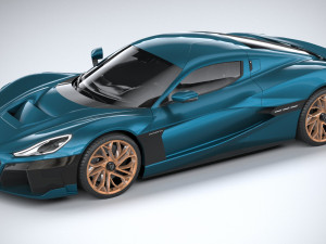 Rimac Nevera 2022 lowpoly 3D Модель