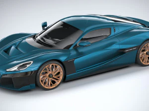 Rimac Nevera 2022 lowpoly 3D Model