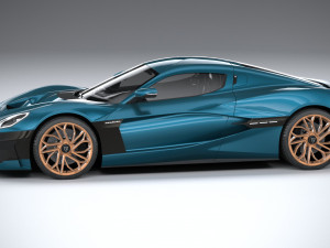 Rimac Nevera 2022 lowpoly 3D Модель