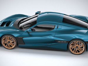 Rimac Nevera 2022 lowpoly 3D Модель