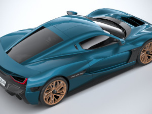 Rimac Nevera 2022 lowpoly 3D Модель