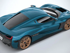 Rimac Nevera 2022 lowpoly 3D Model