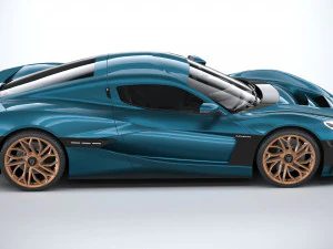 Rimac Nevera 2022 lowpoly 3D Model