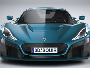 Rimac Nevera 2022 lowpoly 3D Модель