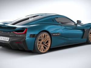 Rimac Nevera 2022 lowpoly 3D Модель
