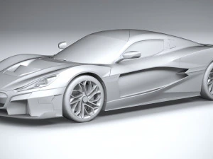 Rimac Nevera 2022 lowpoly 3D Model