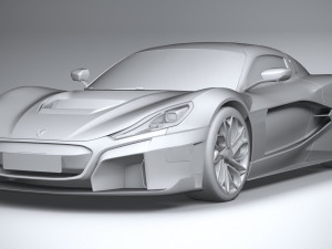 Rimac Nevera 2022 lowpoly 3D Модель