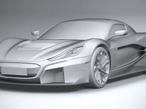 Rimac Nevera 2022 lowpoly 3D Model