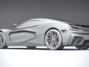 Rimac Nevera 2022 lowpoly 3D Модель