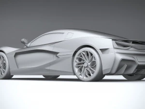 Rimac Nevera 2022 lowpoly 3D Model