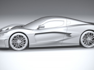 Rimac Nevera 2022 lowpoly 3D Модель