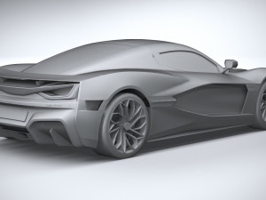 Rimac Nevera 2022 lowpoly 3D Модель