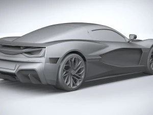 Rimac Nevera 2022 lowpoly 3D Model